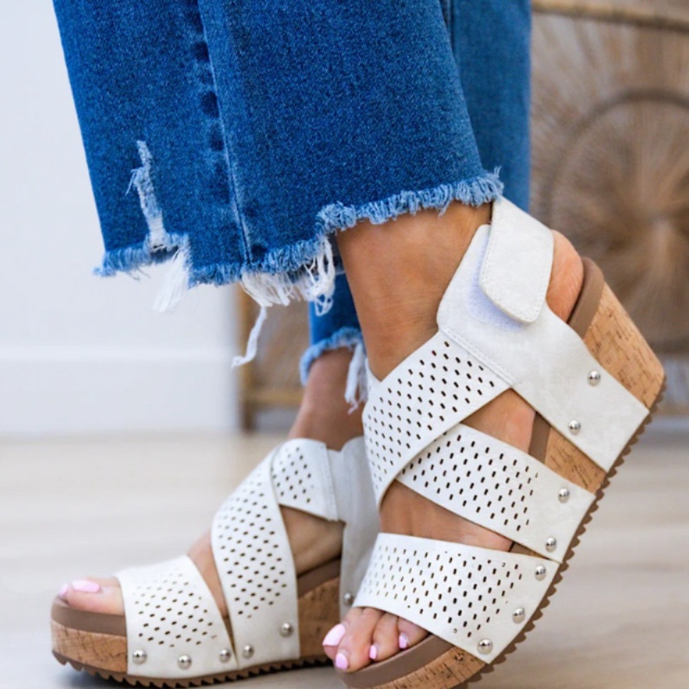 Corkys Guilty Pleasure Wedge Sandals 8